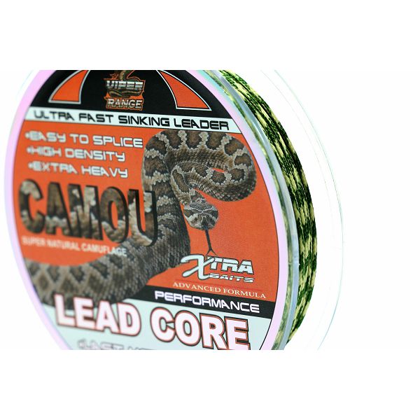 LEAD CORE XTRA 45LBS 10M GREEN WHITE LARGE